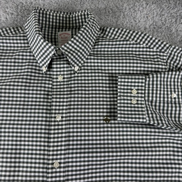 Brooks Brothers Other - Brooks Brothers Madison Fit Gingham Shirt Mens XL Green White Non-Iron Supima